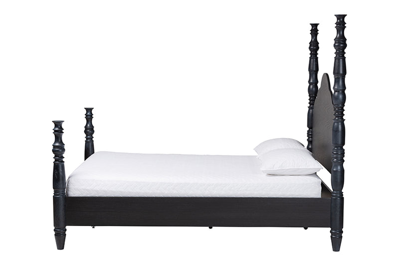 Jenny Four Poster Platform Bed, Black