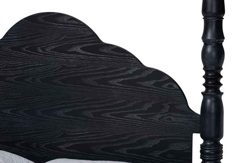 Jenny Four Poster Platform Bed, Black