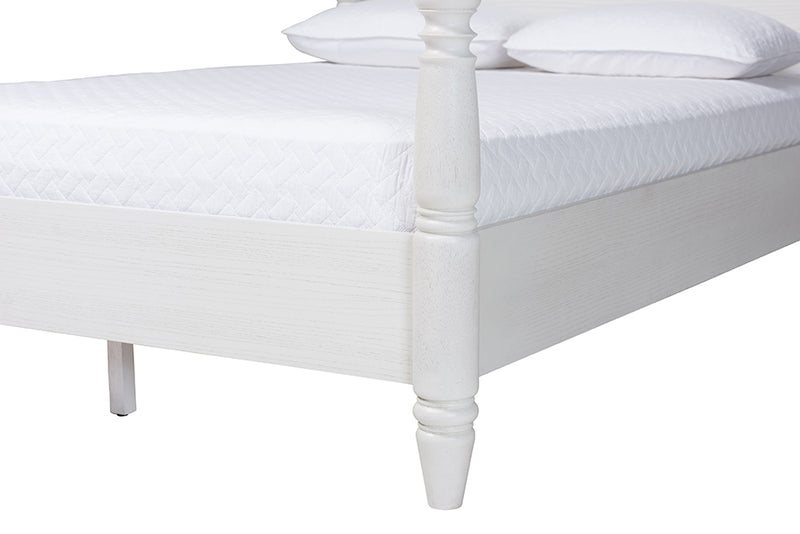 Jenny Four Poster Platform Bed, White