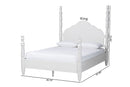 Jenny Four Poster Platform Bed, White