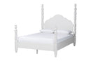 Jenny Four Poster Platform Bed, White