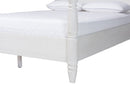 Jenny Four Poster Platform Bed, White