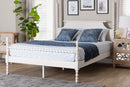 Alexi Bobbin Four Poster Platform Bed, White