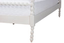 Alexi Bobbin Four Poster Platform Bed, White
