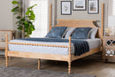 Alexi Bobbin Four Poster Platform Bed, Natural Brown