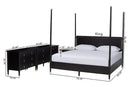 Danny Four Poster Platform Bed Sets, Black