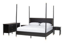 Danny Four Poster Platform Bed Sets, Black