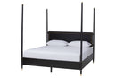 Danny Four Poster Platform Bed Sets, Black