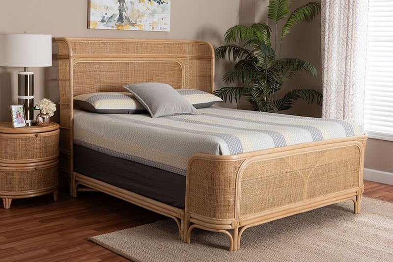 Fiorentine Natural Rattan Bed Frame, Natural