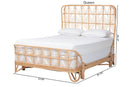 Elizabeth Natural Rattan Bed Frame, Natural
