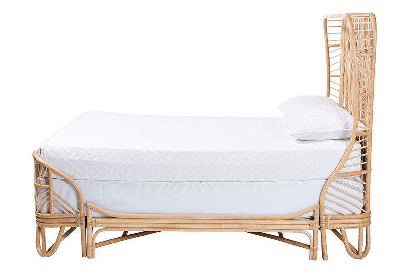 Elizabeth Natural Rattan Bed Frame, Natural