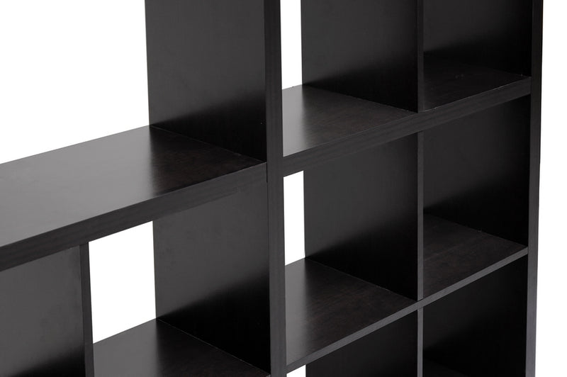 Thatcher Dark Brown Modern 12-Cube Shelving Unit