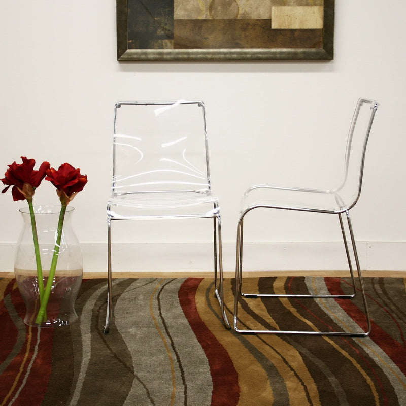 Christopher Transparent Clear Acrylic Dining Chair (Set of 2) Baxton