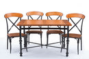 Hosea Light Brown Wood & Metal 5-Piece Dining Set