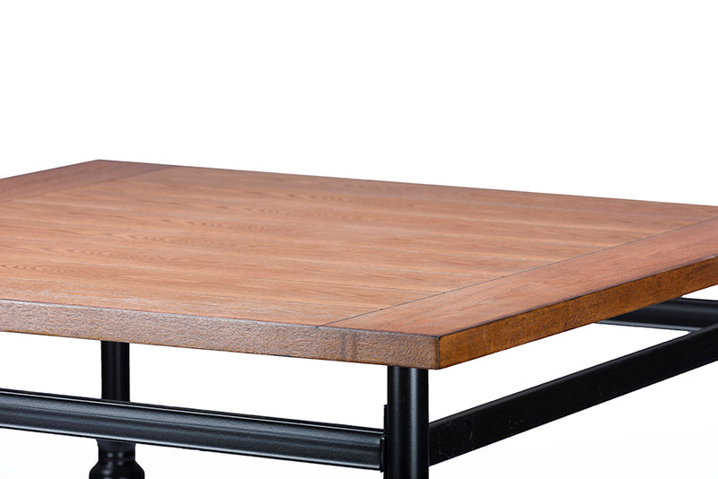 Hosea Wood & Metal Industrial Pub Table