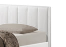 Agatha White Leather Queen-Size Bed Baxton