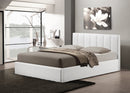 Agatha White Leather Queen-Size Bed Baxton