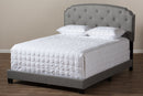 Jayliah Light Gray Fabric Upholstered Queen Size Bed Baxton
