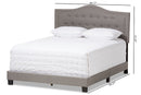 Patricia Light Gray Fabric Upholstered Full Size Bed Baxton