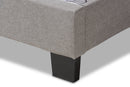 Celeste Light Gray Fabric Upholstered Queen Size Bed Baxton