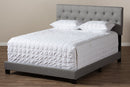 Celeste Light Gray Fabric Upholstered King Size Bed Baxton