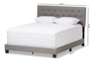 Celeste Light Gray Fabric Upholstered Full Size Bed Baxton