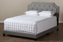 Barrett Light Gray Fabric Upholstered Full Size Bed Baxton