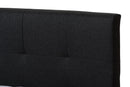 Evania Charcoal Gray Fabric Full Size Bed Baxton