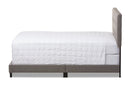 Evania Gray Fabric Upholstered Grid-tufting Queen Size Bed Baxton