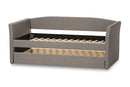 Matilda Gray Fabric Upholstered Daybed w/Guest Trundle Bed Baxton
