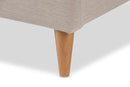 Townsend Light Beige Fabric Upholstered Queen Size Platform Bed Baxton