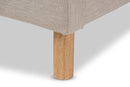 Gabriel Light Beige Fabric Upholstered Full Size Platform Bed Baxton