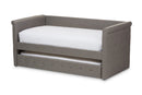 Siskal Light Gray Fabric Daybed w/Trundle Baxton