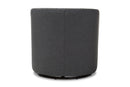 Carvell Gray Fabric Upholstered Swivel Armchair Baxton