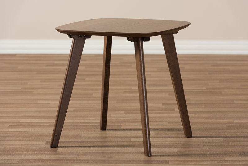 Primrose Mid-Century Modern Dark Walnut Wood End Table