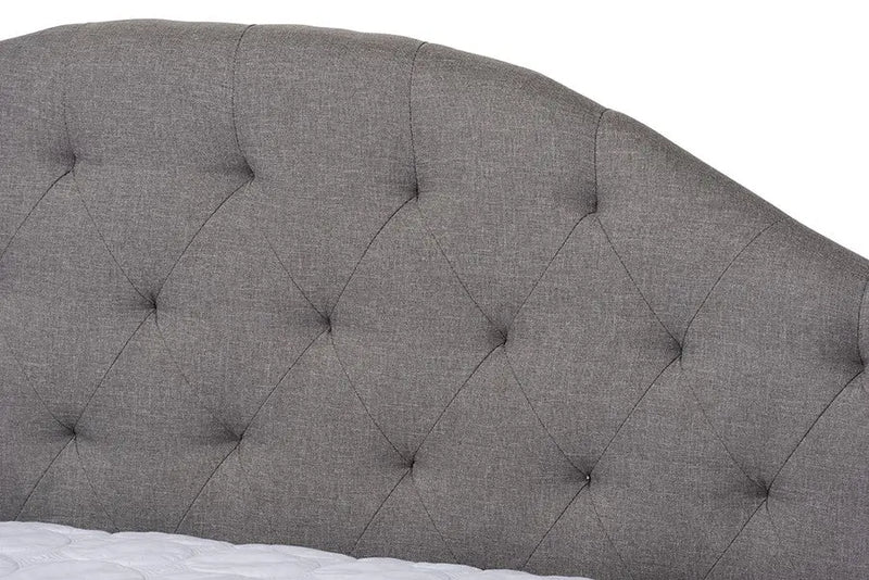 Eliza Grey Fabric Upholstered Daybed (Full) iHome Studio