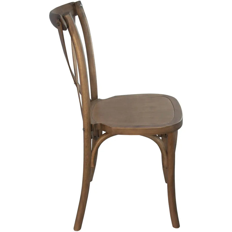 Elmira Light Brown X-Back Chair iHome Studio