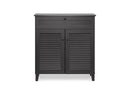 Zala Espresso Shoe-Storage Cabinet, 2-Doors Baxton