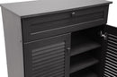 Darcia Espresso Shoe-Storage Cabinet, 2-Doors Baxton