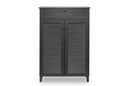 Darcia Espresso Shoe-Storage Cabinet, 2-Doors Baxton
