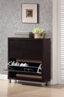Darrion Cappucino Modern Shoe Cabinet Baxton