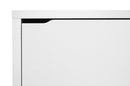 Darrion White Modern Shoe Cabinet, 3-Doors Baxton