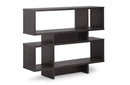 Lilac 4-Level Faux Wood Grain Dark Brown Modern Bookshelf Baxton