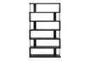 Yanka Dark Brown Six-Shelf Modern Bookcase Baxton