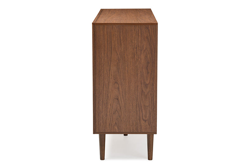 Stephen White and Walnut Wood 6-drawer Storage Dresser Baxton
