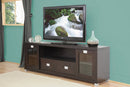 Sonia Brown Wood Modern TV Stand w/Glass Door and Drawers Baxton