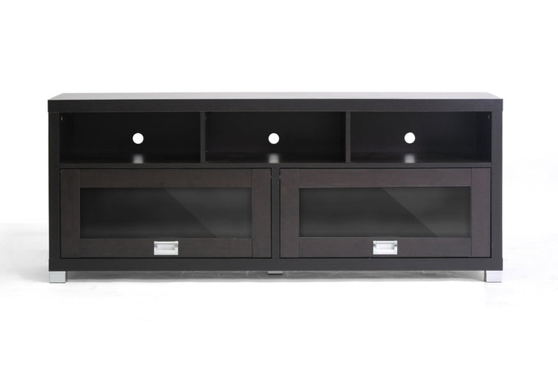 Zora Modern TV Stand w/2 Sliding Glass Doors