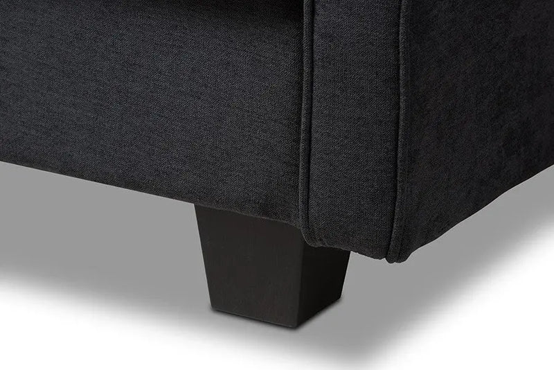 Felicity Dark Gray Fabric Upholstered Sleeper Sofa iHome Studio