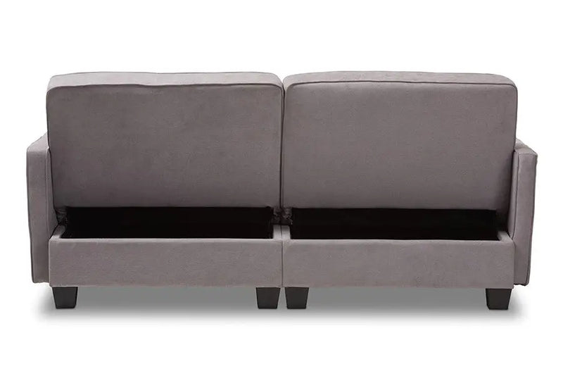 Felicity Light Gray Fabric Upholstered Sleeper Sofa iHome Studio