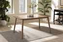 Giza French "Oak" Light Brown Finishing Wood Dining Table Baxton